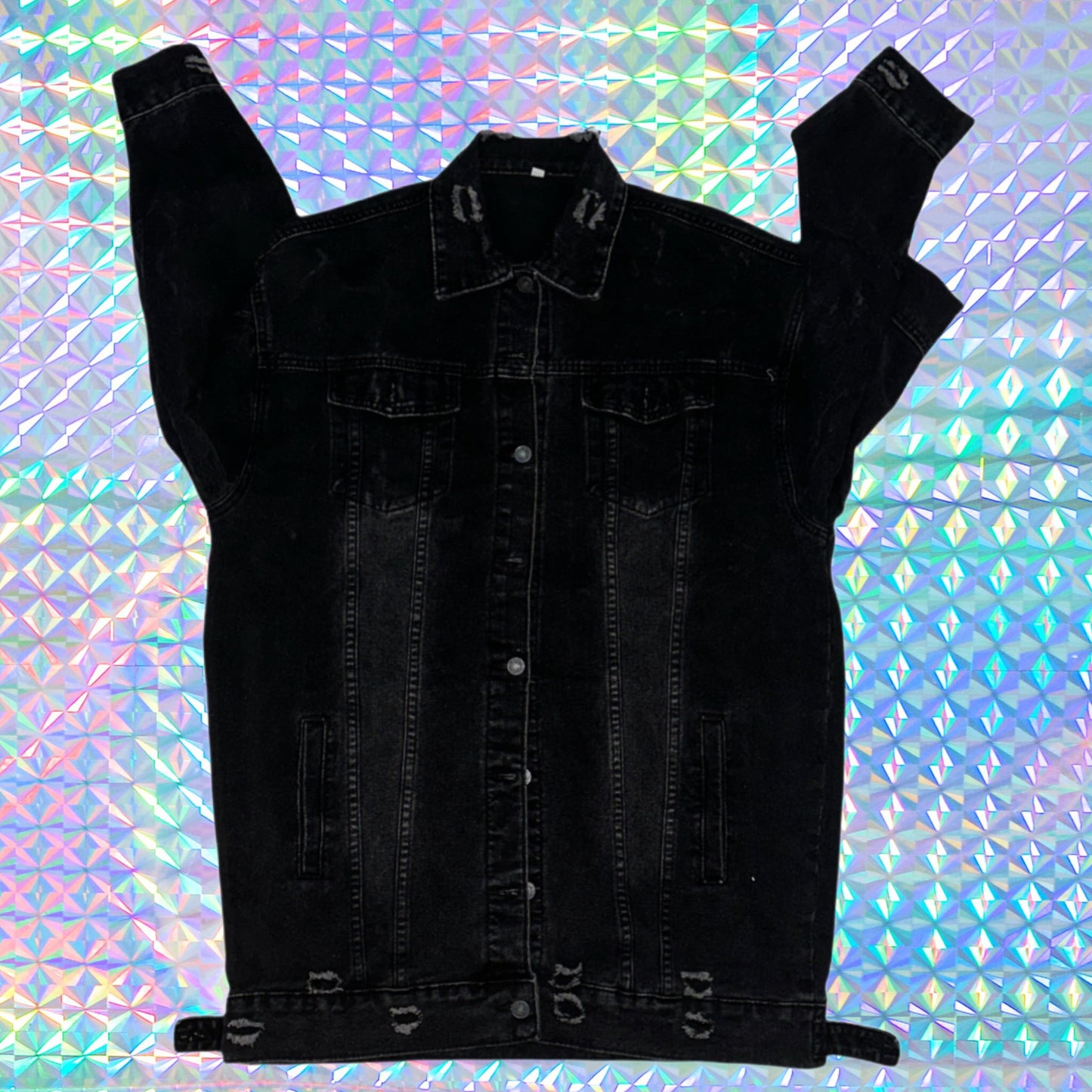 Ms. Throwing Sass Like Confetti Denim Jacket (LUX)