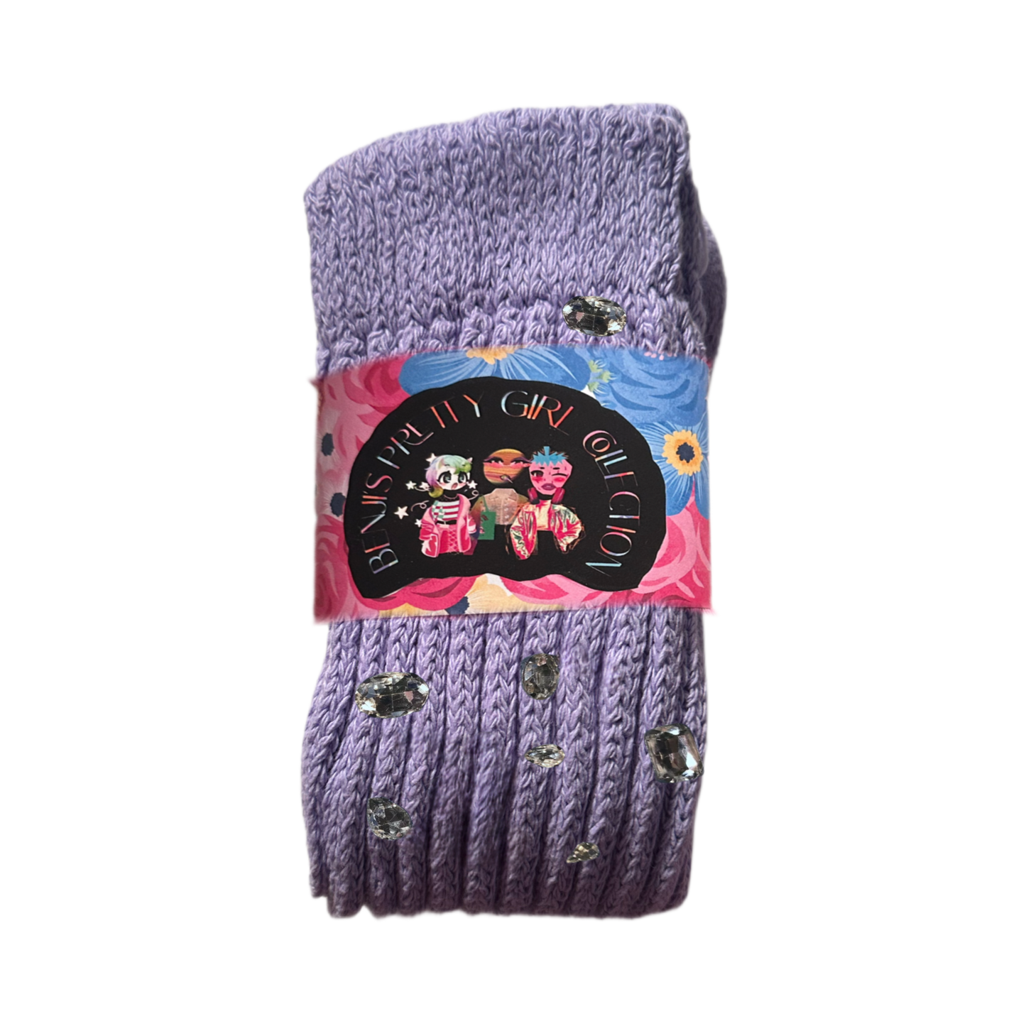 LAVENDER Crystal Slouch Socks