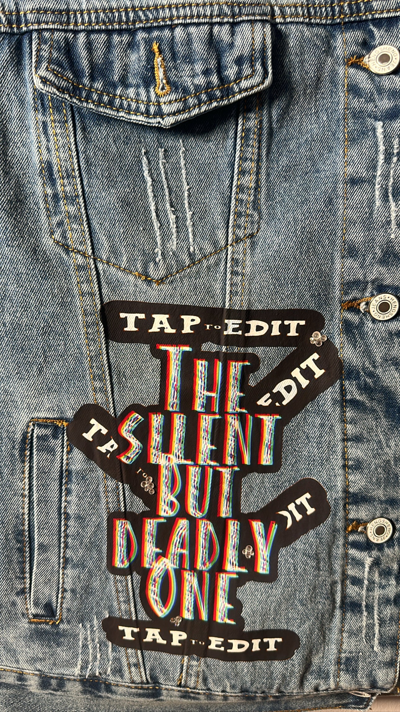 The Silent But Deadly One Denim Jacket (BPGC Jackets)