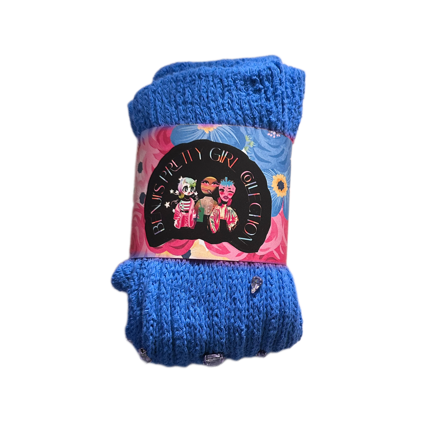 ROYAL BLUE Crystal Slouch Socks