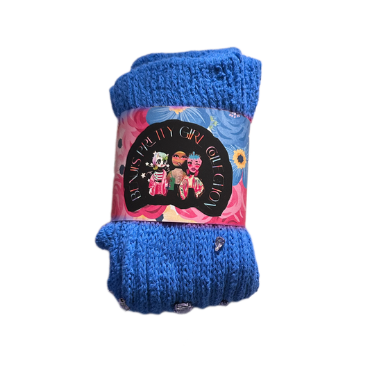 ROYAL BLUE Crystal Slouch Socks